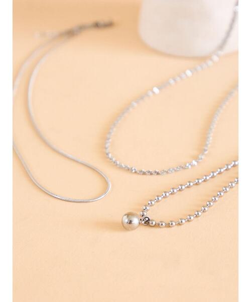 ehka sopo（エヘカソポ）の「ボールチェーンネックレス（ネックレス・レディース・シルバー・F）」の8枚目の写真