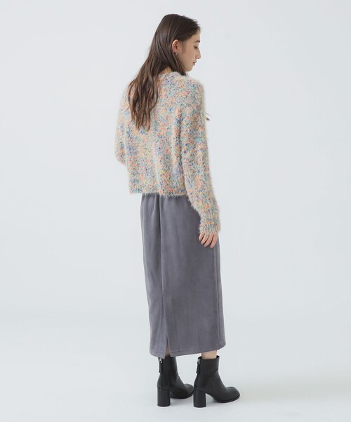 B:MING by BEAMS（ビーミングバイビームス）の「スエード ベイカー スカート（スカート・レディース・グレー/ベージュ・SMALL/MEDIUM）」の4枚目の写真