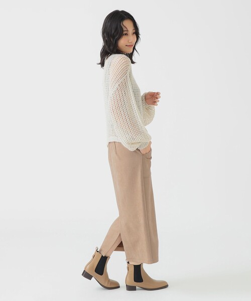 B:MING by BEAMS（ビーミングバイビームス）の「スエード ベイカー スカート（スカート・レディース・グレー/ベージュ・SMALL/MEDIUM）」の8枚目の写真