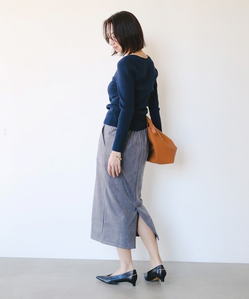 B:MING by BEAMS(ビーミングバイビームス)の「スエード ベイカー スカート(スカート・レディース・グレー/ベージュ・SMALL/MEDIUM)」の5枚目の写真