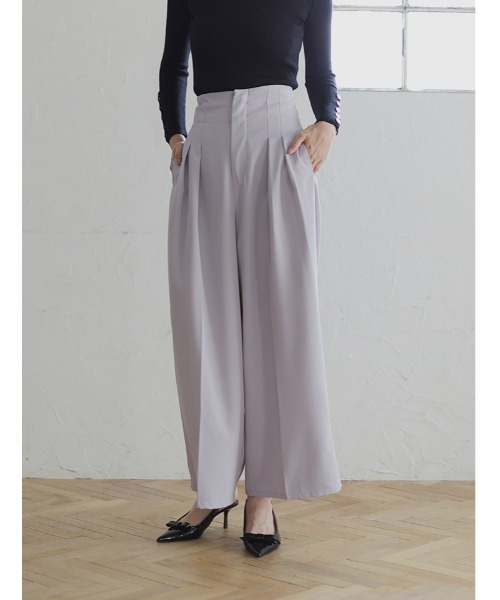 fifth（フィフス）の「ポケット付ハイウエストスラックスパンツ（その他パンツ・レディース・ブラック/グレイッシュベージュ/ライトブラウン/ライトグレー・XS/S/M/L）」の2枚目の写真