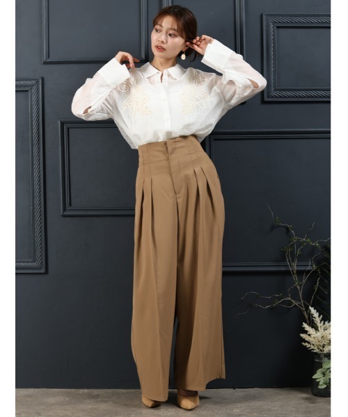 fifth（フィフス）の「ポケット付ハイウエストスラックスパンツ（その他パンツ・レディース・ブラック/グレイッシュベージュ/ライトブラウン/ライトグレー・XS/S/M/L）」の16枚目の写真