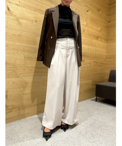 fifth（フィフス）の「ポケット付ハイウエストスラックスパンツ（その他パンツ・レディース・ブラック/グレイッシュベージュ/ライトブラウン/ライトグレー・XS/S/M/L）」の22枚目の写真