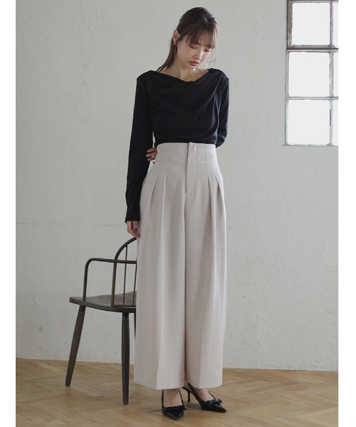 fifth（フィフス）の「【XS～Lサイズあり】ポケット付ウエストスラックスパンツ（その他パンツ・レディース・ブラック/グレイッシュベージュ/ライトブラウン/ライトグレー/ミント/スモークピンク・XS/S/M/L）」の21枚目の写真