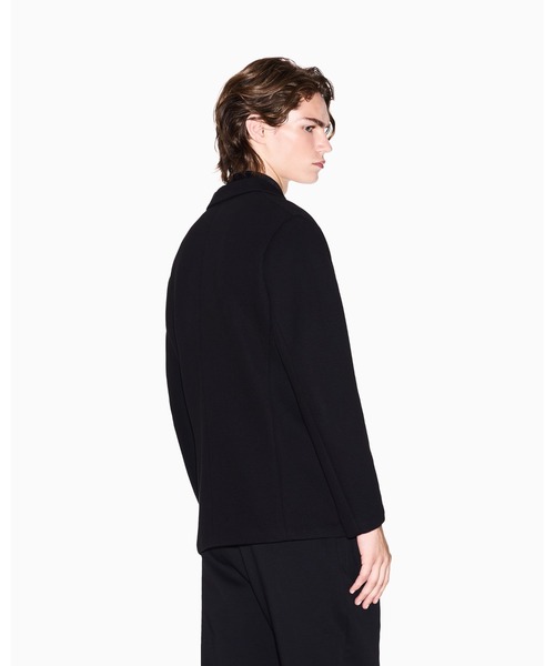 ARMANI EXCHANGE(アルマーニエクスチェンジ)の「【A|X アルマーニ エクスチェンジ】ボンデッドピケ シングルブレストジャケット(テーラードジャケット・メンズ・ブラック・LARGE/MEDIUM/SMALL/X-LARGE/X-SMALL)」の2枚目の写真