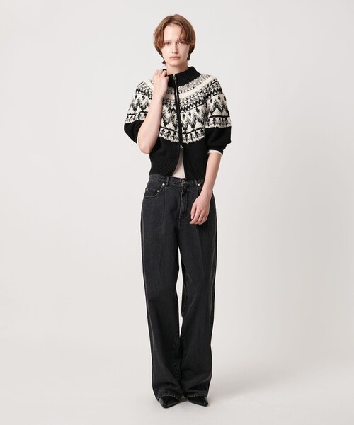 AEWEN MATOPH(イウエン マトフ)の「<AEWEN MATOPH>ノルディックジップニットカーディガン(カーディガン/ボレロ・レディース・ブラック/その他1・FREE)」の4枚目の写真