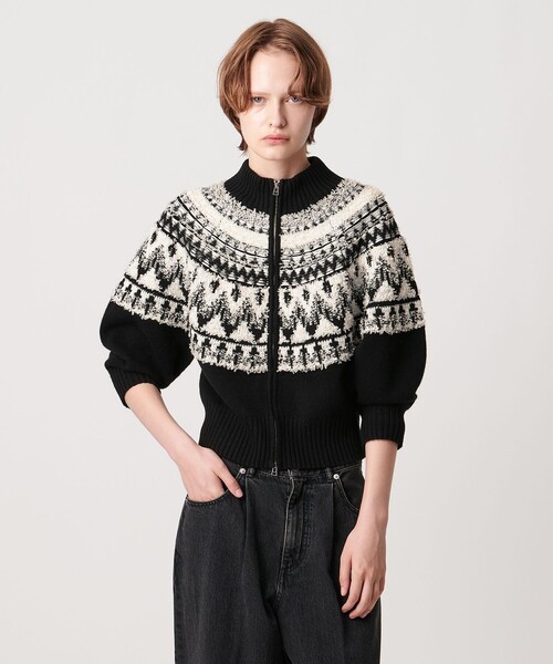 AEWEN MATOPH(イウエン マトフ)の「<AEWEN MATOPH>ノルディックジップニットカーディガン(カーディガン/ボレロ・レディース・ブラック/その他1・FREE)」の9枚目の写真