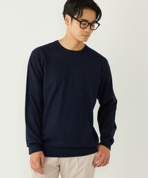 【一部WEB限定】〈手洗い可能〉アンチピリング 12ゲージ クルーネック ニット◇