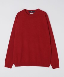 【一部WEB限定】〈手洗い可能〉アンチピリング 12ゲージ クルーネック ニット◇