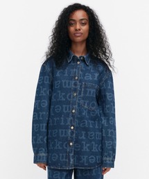 マリメッコ オーバーサイズシャツ ネイビー marimekko|マリメッコのシャツ/ブラウス(ブルー・ネイビー