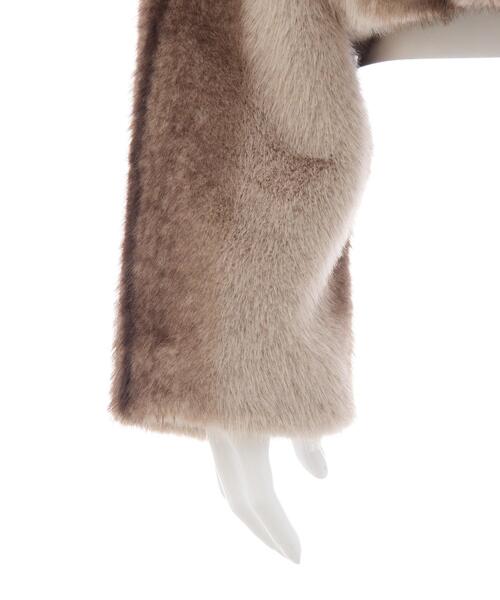 INGNI（イング）の「ストライプエコファースタンドコート（その他アウター・レディース・ベージュ・M）」の3枚目の写真