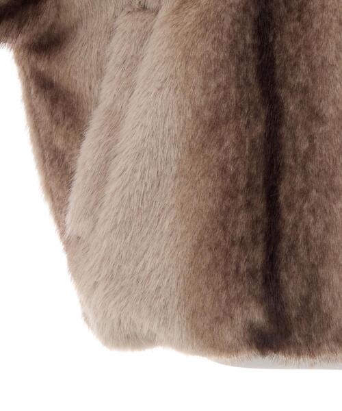 INGNI（イング）の「ストライプエコファースタンドコート（その他アウター・レディース・ベージュ・M）」の9枚目の写真