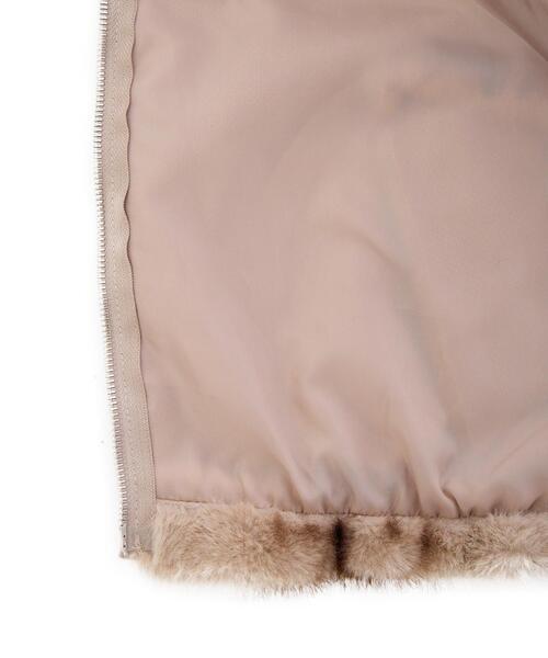 INGNI（イング）の「ストライプエコファースタンドコート（その他アウター・レディース・ベージュ・M）」の4枚目の写真