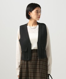 BAYFLOW | [ロングシーズン着用可能]ジップVニットベスト(ベスト)