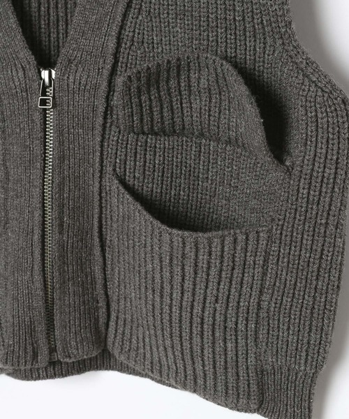 BAYFLOW（ベイフロー）の「[ロングシーズン着用可能]ジップVニットベスト（ベスト・レディース・グレー/ブラック・FREE）」の13枚目の写真