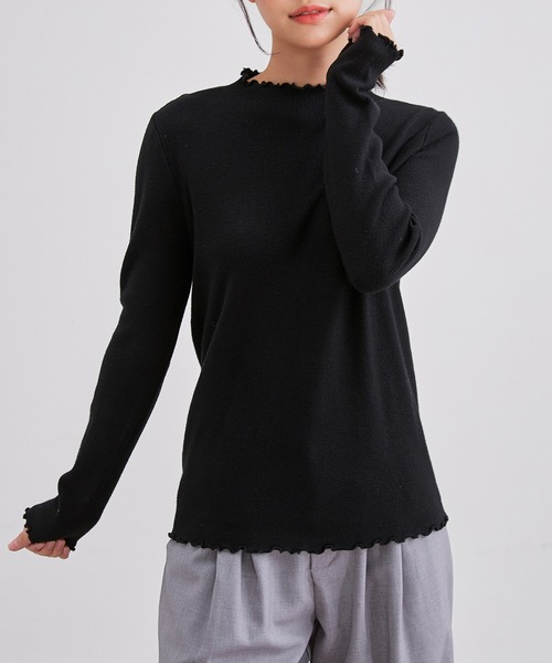 Lace Ladies(レースレディース)の「オフネック メロウ リボン ビジュー ニット トップス(ニット/セーター・レディース・ブラック/アイボリー/チャコールグレー/ベージュ・FREE)」の18枚目の写真