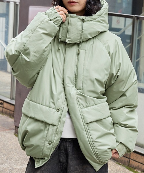 アイボリー ビッグシルエット ダウンジャケット SIDEWAY STANCE（サイドウェイスタンス） ダウンジャケット ダウン