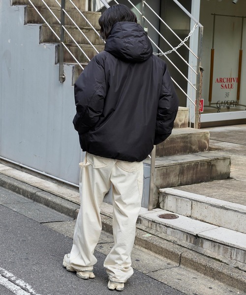 セール】<撥水/防風> 2WAYファンクショナルビッグシルエット フード