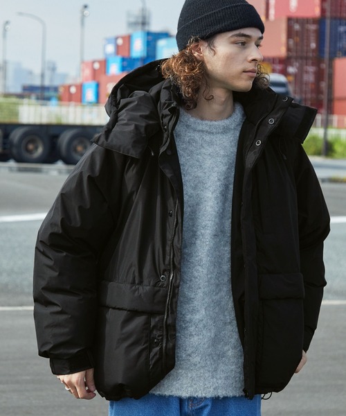 BARK MANHATTAN(バークマンハッタン)の「【BARK MANHATTAN】<撥水/防風> 2WAYファンクショナルビッグシルエット フード着脱 パディング中綿ジャケット(ダウンジャケット/コート・メンズ・ブラック/アイボリー/チャコール/ライトカーキ・L/M)」の14枚目の写真