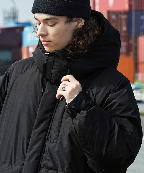 撥水/防風> 2WAYファンクショナルビッグシルエット フード着脱