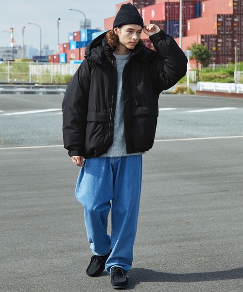 BARK MANHATTAN(バークマンハッタン)の「【BARK MANHATTAN】<撥水/防風> 2WAYファンクショナルビッグシルエット フード着脱 パディング中綿ジャケット(ダウンジャケット/コート・メンズ・ブラック/アイボリー/チャコール/ライトカーキ・L/M)」の19枚目の写真