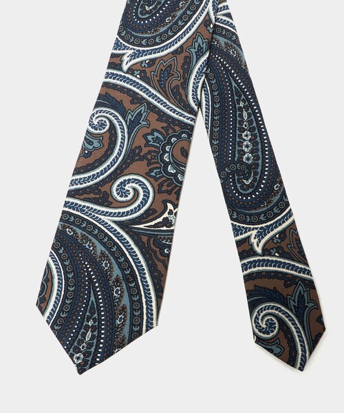 UNITED ARROWS（ユナイテッドアローズ）の「ペイズリープリント ネクタイ（ネクタイ・メンズ・ブラウン系/ネイビー・FREE）」の8枚目の写真