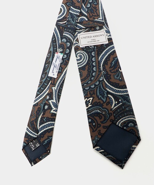 UNITED ARROWS（ユナイテッドアローズ）の「ペイズリープリント ネクタイ（ネクタイ・メンズ・ブラウン系/ネイビー・FREE）」の9枚目の写真