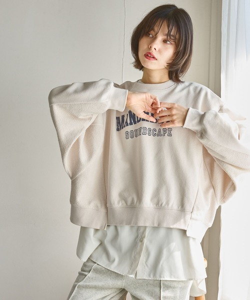 niko and...(ニコアンド)の「サンドブラスト風リメイクプルオーバー(スウェット・レディース・レッド/チャコール/アイボリー・MEDIUM/LARGE)」の14枚目の写真