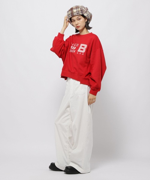 niko and... リメイクライクプルオーバー サンドブラスト風リメイクプルオーバー（スウェット）｜niko and