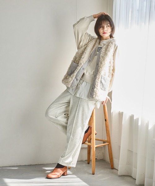 niko and...(ニコアンド)の「サンドブラスト風リメイクプルオーバー(スウェット・レディース・レッド/チャコール/アイボリー・MEDIUM/LARGE)」の11枚目の写真