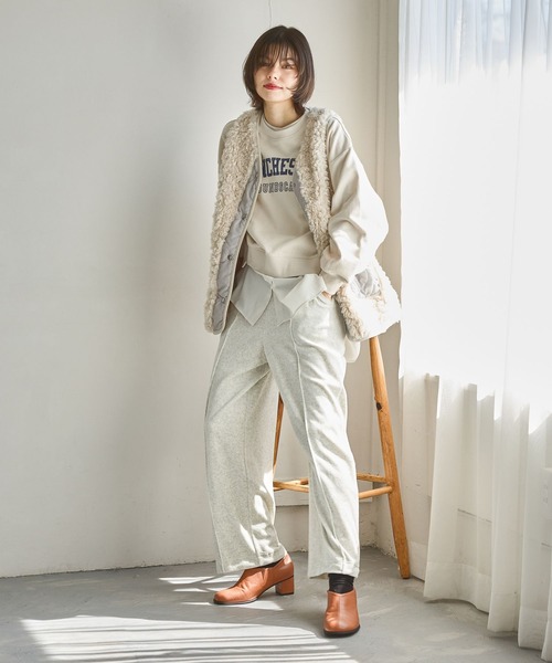 niko and...(ニコアンド)の「サンドブラスト風リメイクプルオーバー(スウェット・レディース・レッド/チャコール/アイボリー・MEDIUM/LARGE)」の12枚目の写真