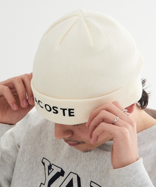 LACOSTE(ラコステ)の「【LACOSTE】ラコステ LACOSTE EMB KNIT ニット帽 コットンニット L1409 CBS(ニットキャップ/ビーニー・メンズ・ブラック/グレー/ベージュ/ホワイト/グリーン・FREE)」の13枚目の写真