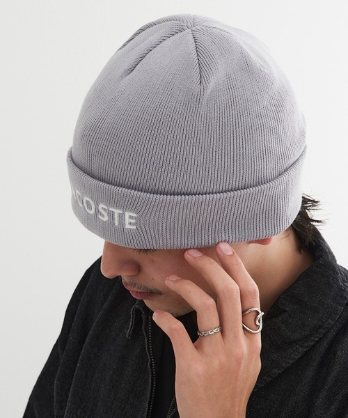 LACOSTE(ラコステ)の「【LACOSTE】ラコステ LACOSTE EMB KNIT ニット帽 コットンニット L1409 CBS(ニットキャップ/ビーニー・メンズ・ブラック/グレー/ベージュ/ホワイト/グリーン・FREE)」の22枚目の写真