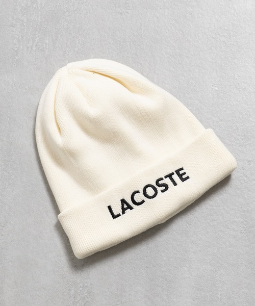 LACOSTE(ラコステ)の「【LACOSTE】ラコステ LACOSTE EMB KNIT ニット帽 コットンニット L1409 CBS(ニットキャップ/ビーニー・メンズ・ブラック/グレー/ベージュ/ホワイト/グリーン・FREE)」の18枚目の写真