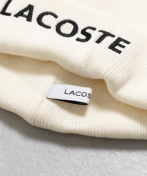 LACOSTE(ラコステ)の「【LACOSTE】ラコステ LACOSTE EMB KNIT ニット帽 コットンニット L1409 CBS(ニットキャップ/ビーニー・メンズ・ブラック/グレー/ベージュ/ホワイト/グリーン・FREE)」の21枚目の写真