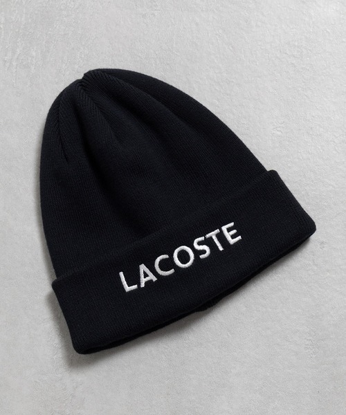 LACOSTE(ラコステ)の「【LACOSTE】ラコステ LACOSTE EMB KNIT ニット帽 コットンニット L1409 CBS(ニットキャップ/ビーニー・メンズ・ブラック/グレー/ベージュ/ホワイト/グリーン・FREE)」の11枚目の写真