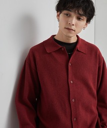 MONO-MART | <ウォッシャブル> コンパクト ベーシック ニットシャツカーディガン(ニット/セーター)