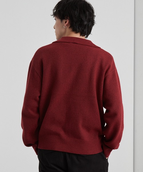 セール】<ウォッシャブル> コンパクト ベーシック ニットシャツ