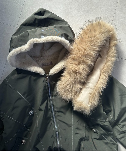 DIESEL ファー付きフード ミリタリージャケット S DIESEL（ディーゼル） メンズ ジャケット 中綿ジャケット ファー付き