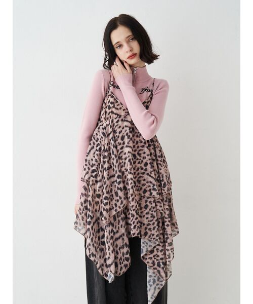 jouetie（ジュエティ）の「レースドッキングジップニット（ニット/セーター・レディース・ピンク/ブラック/グレー・MEDIUM）」の17枚目の写真