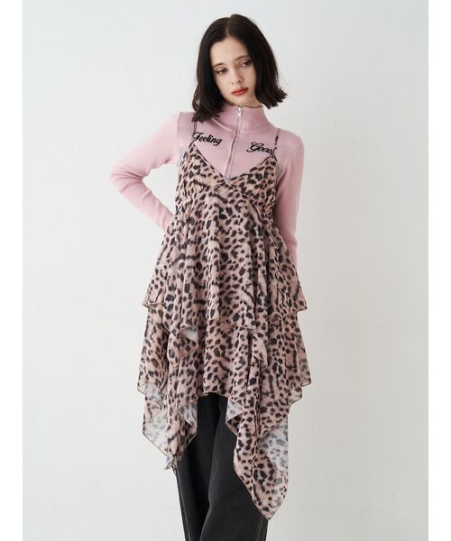 セール】レースドッキングジップニット（ニット/セーター）｜jouetie