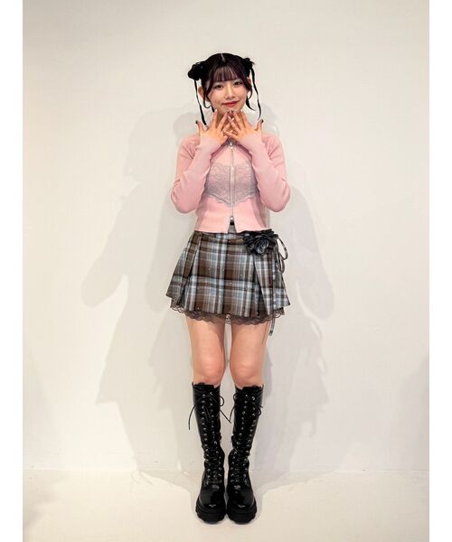 jouetie（ジュエティ）の「レースドッキングジップニット（ニット