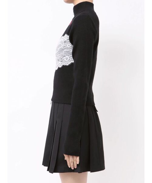 レースドッキングジップニット（ニット/セーター）｜jouetie