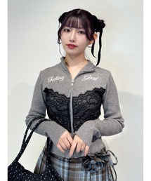 tama ☺︎様　グレートップス　即日発送 レディースのトップス（グレー/灰色系・レース）ファッション通販