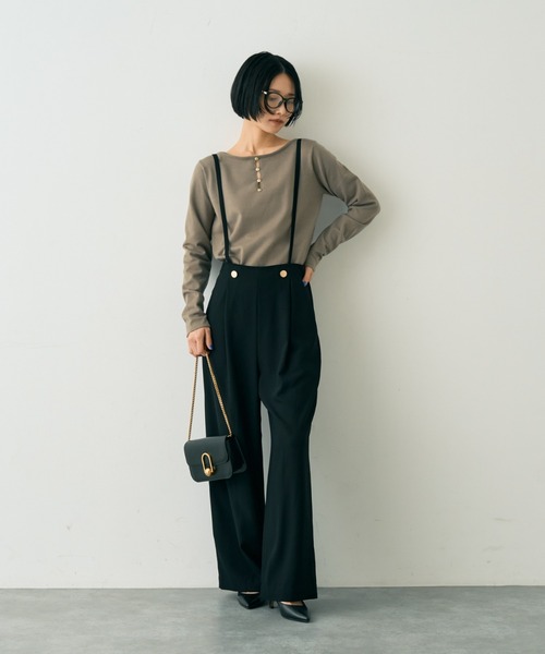 EMMA ROUGE VIF(エマルージュヴィフ)の「【一部店舗限定】センターシーム ボートネックニットプルオーバー(ニット/セーター・レディース・アイボリー/モカ/ラベンダー・フリー)」の8枚目の写真