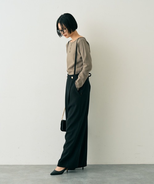 EMMA ROUGE VIF(エマルージュヴィフ)の「【一部店舗限定】センターシーム ボートネックニットプルオーバー(ニット/セーター・レディース・アイボリー/モカ/ラベンダー・フリー)」の11枚目の写真