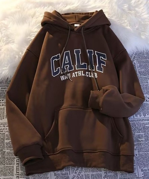 SPIGA（スピーガ）の「ﾛｺﾞ入りｽｳｪｯﾄﾌｰﾃﾞｨ（Tシャツ/カットソー・レディース・ホワイト/ライトグレー/ブラウン/レッド/ネイビー/ブラック・MEDIUM/LARGE/X-LARGE）」の4枚目の写真