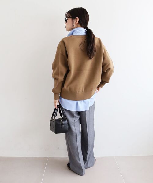 le.coeur blanc（ルクールブラン）の「ツイードライクイージーワイドパンツ（その他パンツ・レディース・グレー/ブラウン・38）」の14枚目の写真