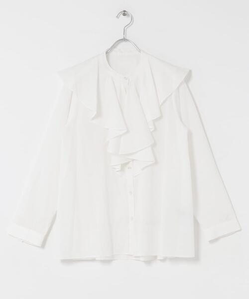 URBAN RESEARCH ROSSO WOMEN(アーバンリサーチ ロッソ)の「フリルカラーシャツブラウス(シャツ/ブラウス・レディース・イエロー/ホワイト/ブラック・FREE)」の9枚目の写真