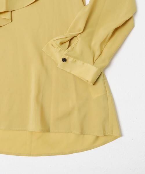URBAN RESEARCH ROSSO WOMEN(アーバンリサーチ ロッソ)の「フリルカラーシャツブラウス(シャツ/ブラウス・レディース・イエロー/ホワイト/ブラック・FREE)」の21枚目の写真